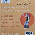 Lire la suite à propos de l’article Journées de taïchi-chuan à Auray, saison 2026-2027